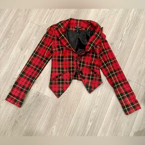 Betsey Johnson Vintage Plaid Blazer. Size 2. Like New.